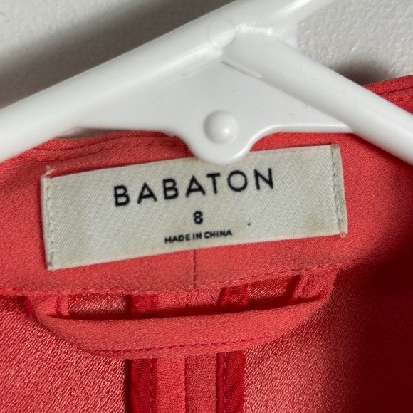 Aritzia Babaton Power Waist Blazer Jacket Coral Peach Sz 8 Style 68192 Cropped - Picture 4 of 16